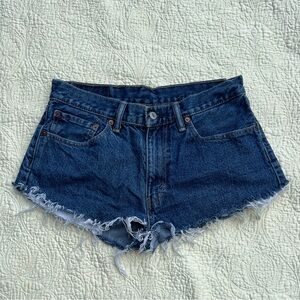Levi's Dark Blue Jean Shorts
